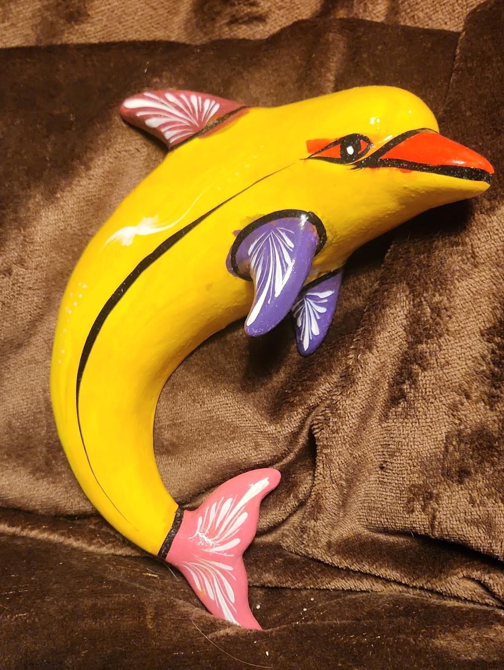 Colorful Decorative Dolphin Sculpture  - Unbranded
